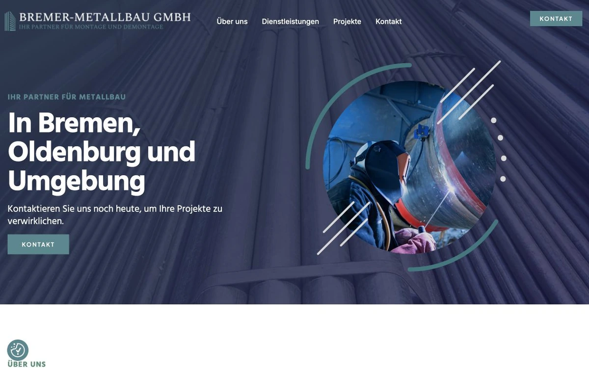 Webseite-Mockup der Referenz BREMER-METALLBAU GmbH