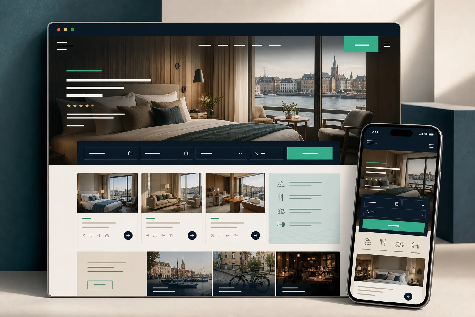 Webseite-Vorlage Hafenblick für Hotels
