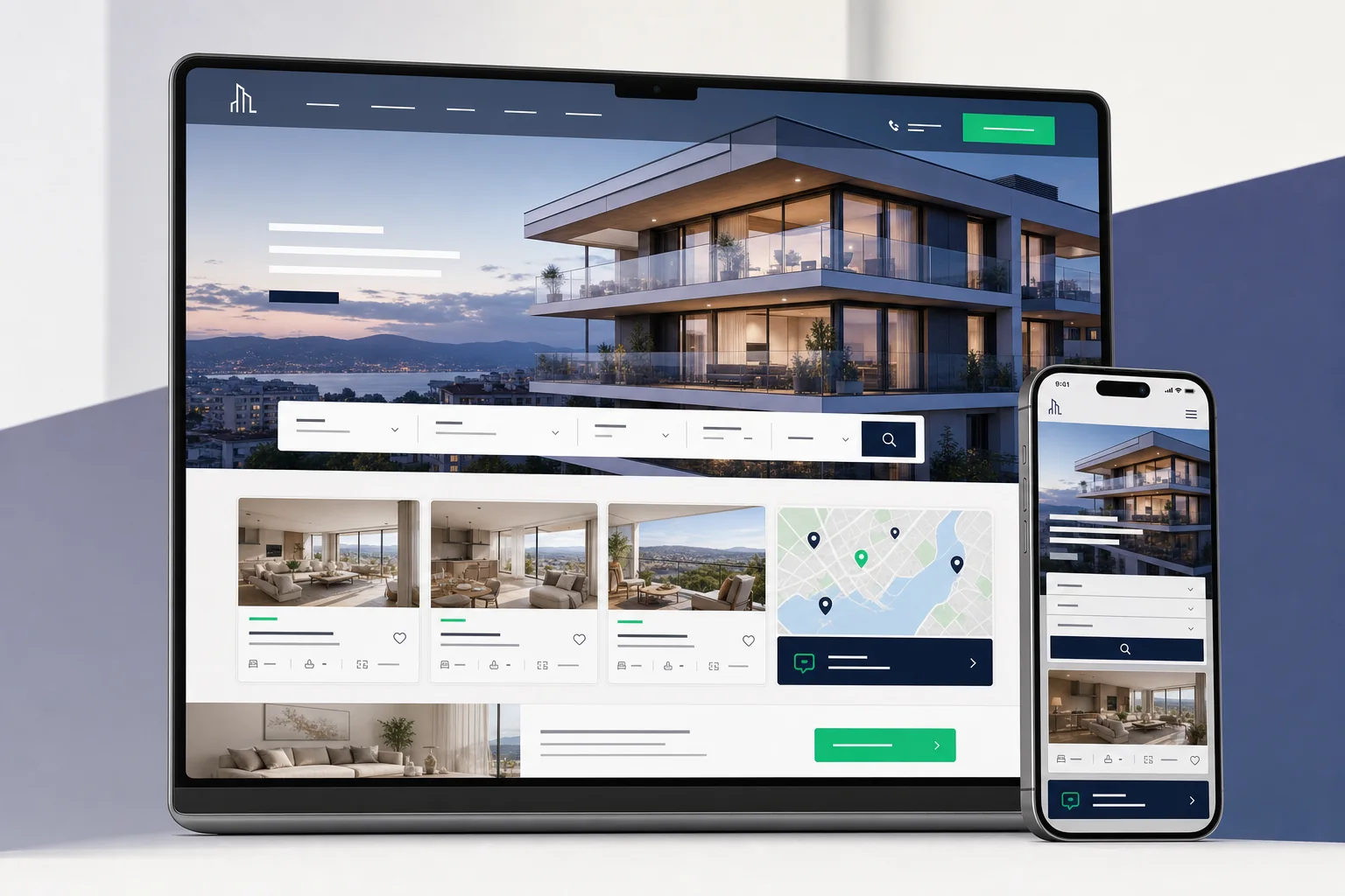 Webseite-Vorlage Wohntraum für Immobilien